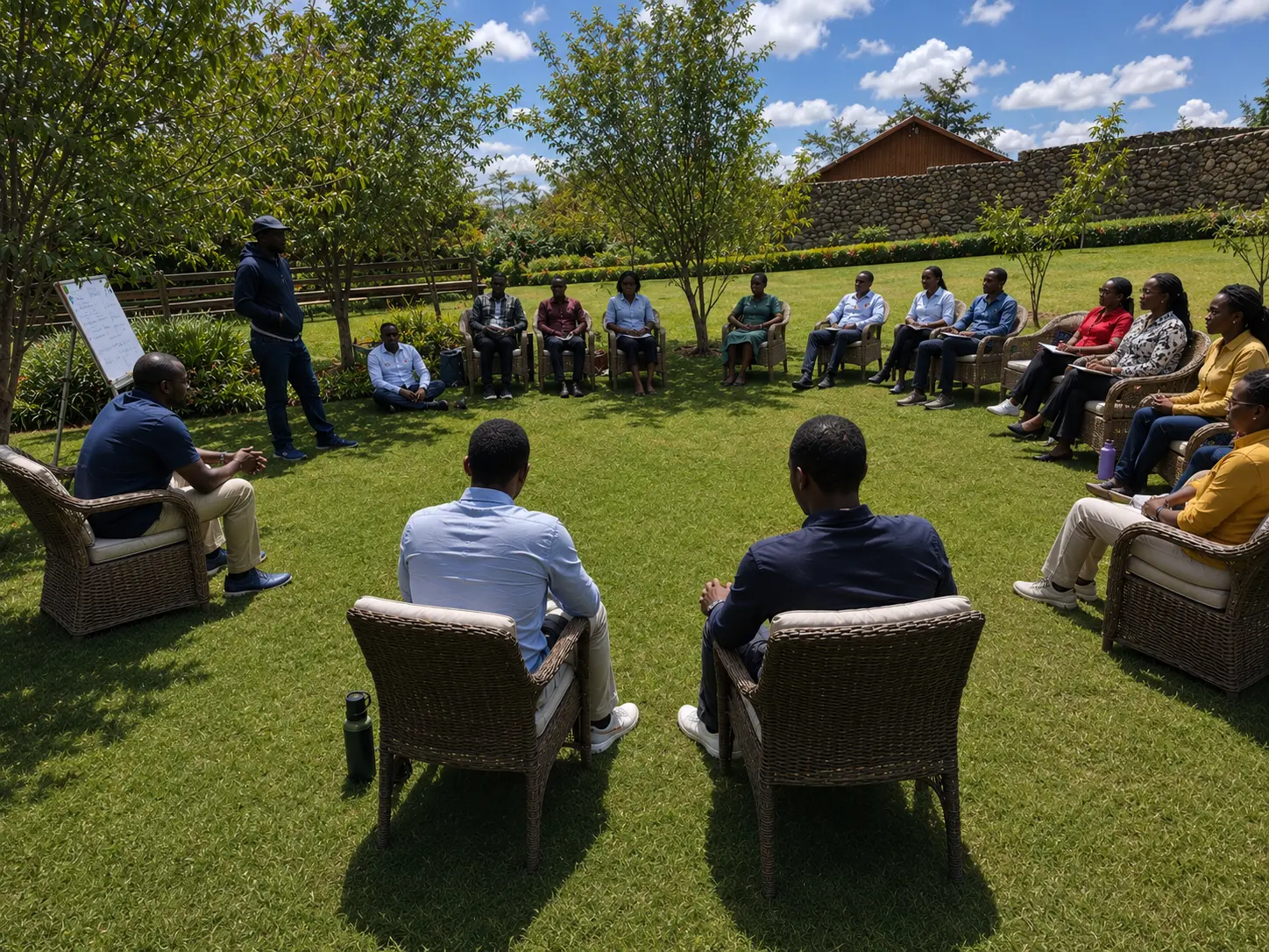 Debate de la Comisión al aire libre, en Kajiado